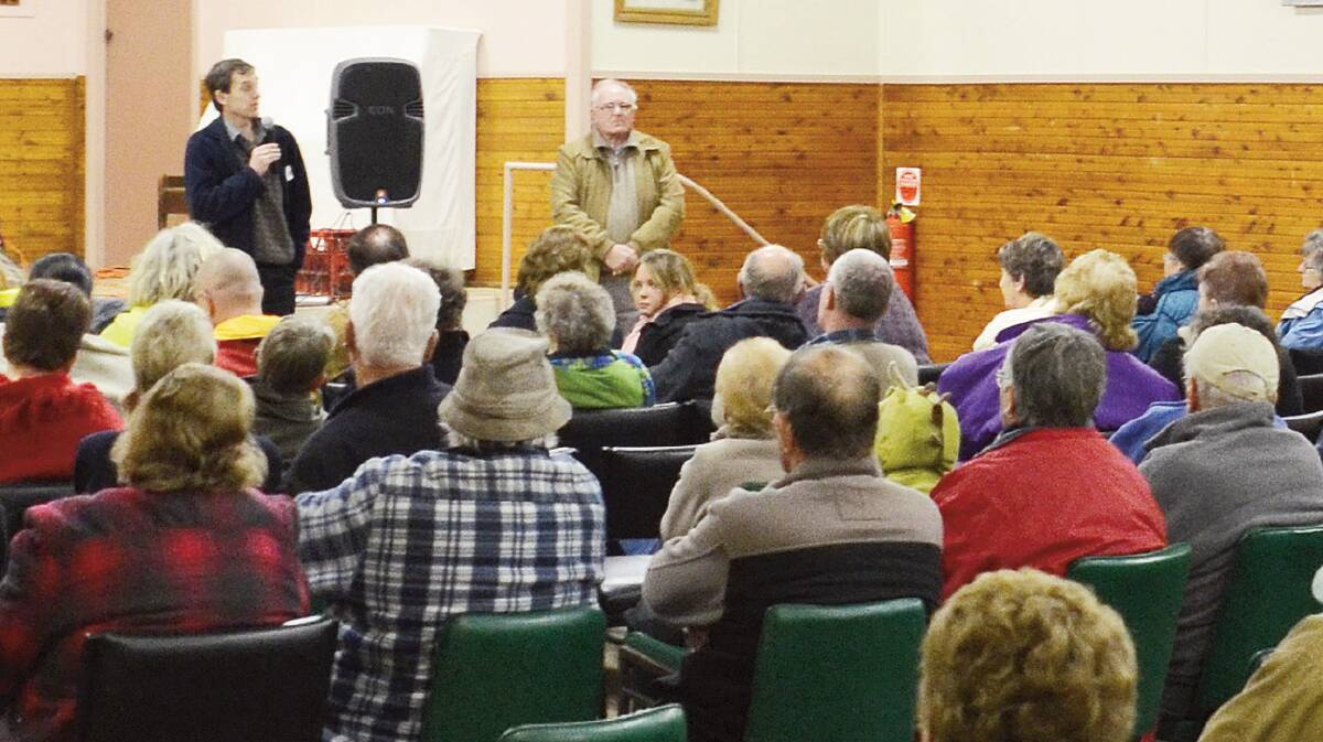 PUBLIC SUPPORT: Medical director for district hospitals and community networks for Hunter New England Health Dr Peter Finlayson was on hand to answer questions at a public meeting at Emmaville in July about the ongoing investigation into GP Dr John Liu.