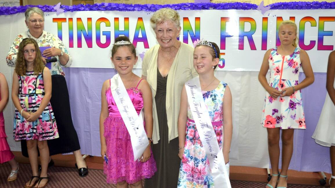 Little Miss Tin Princess Lahkaysha Blacklock, Colleen Graham, and Junior Tin Princess Morgan Squire.