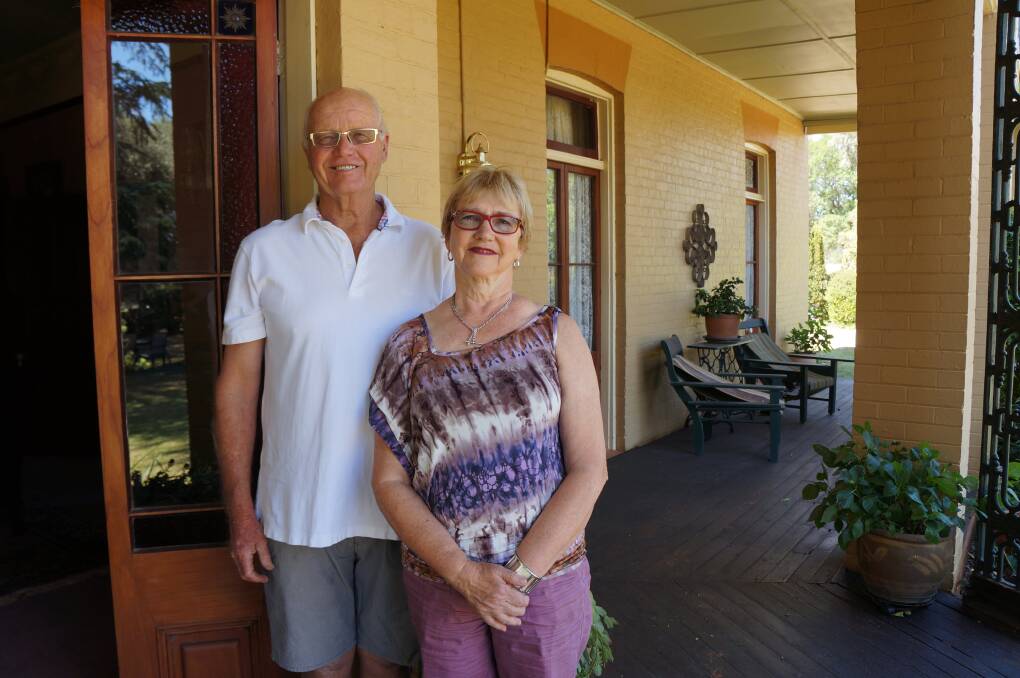 HOME OF HISTORY: Noel and Miriam Daley on the veranda of their beloved Inverell home, Roslyn.