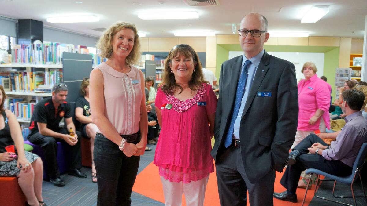 Lyn Rikard, Director of Learning and Environment, Director of TAFE New England, Peter Heilbuth, and Deb Ross, Manager of Customer Support, Northern.