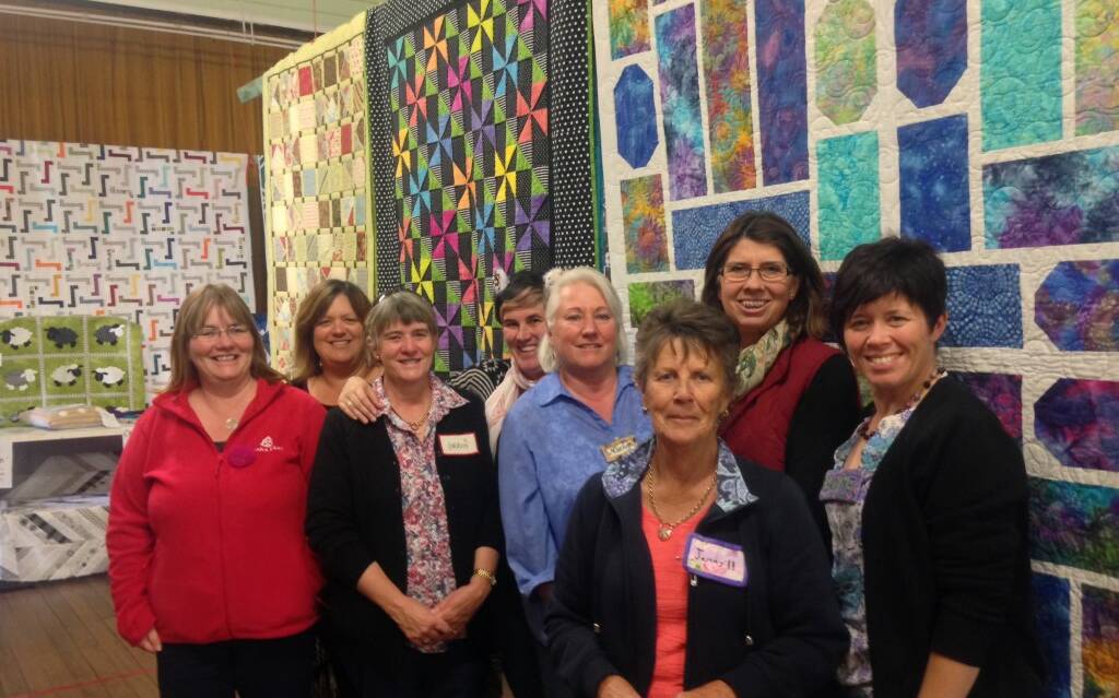 Some of the Gwydir River Quilters at the show were Jenny Dezius, Theresa Layton, Debbie Easy, Melissa Lowell, Marylin Spence, Jenny Gleeson, Catherine Sinclair and Leanne Stokan. Photo contributed by Leanne Stokan