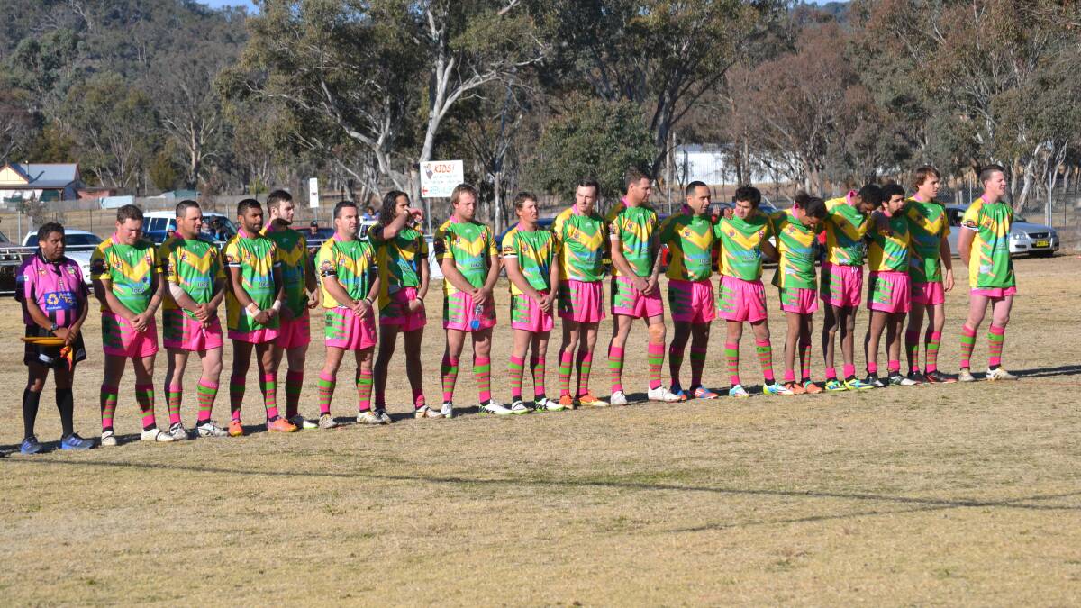 The Tigers before the club’s Remembrance Day game against the Inverell Hawks on July 19.