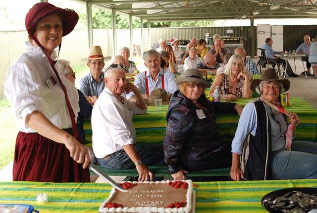 A 110th birthday party for Rotary International was held at the Pioneer Village. 
