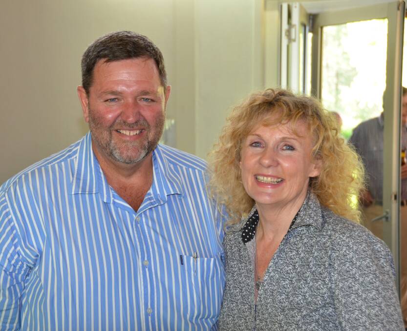 Independent David Mailler with Labor candidate Debra O'Brien.