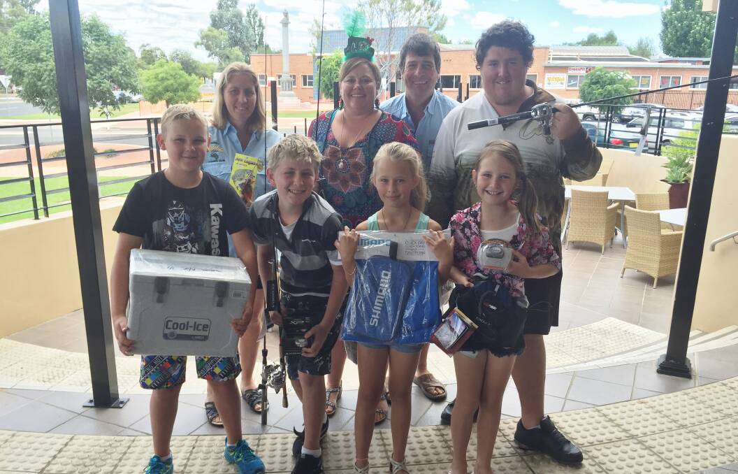 Inverell RSM Fishing Club’s award winners for this year include (back l-r) Liz Mepham, Nicole Black, Peter Black (president) and Zac Conn. (Front) Dylan Mutimer, Daniel Mepham, Charlotte McInnes and Alice McInnes.