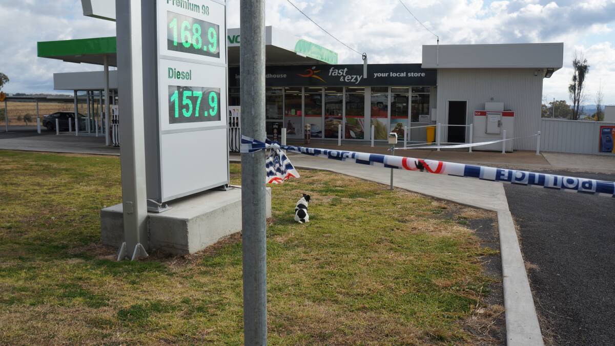 The Warialda Road service station.