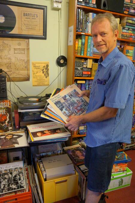 Orpheus Bookshop owner Garry Newley is a passionate record collector and plans to celebrate international Record Store Day at his shop this Saturday.