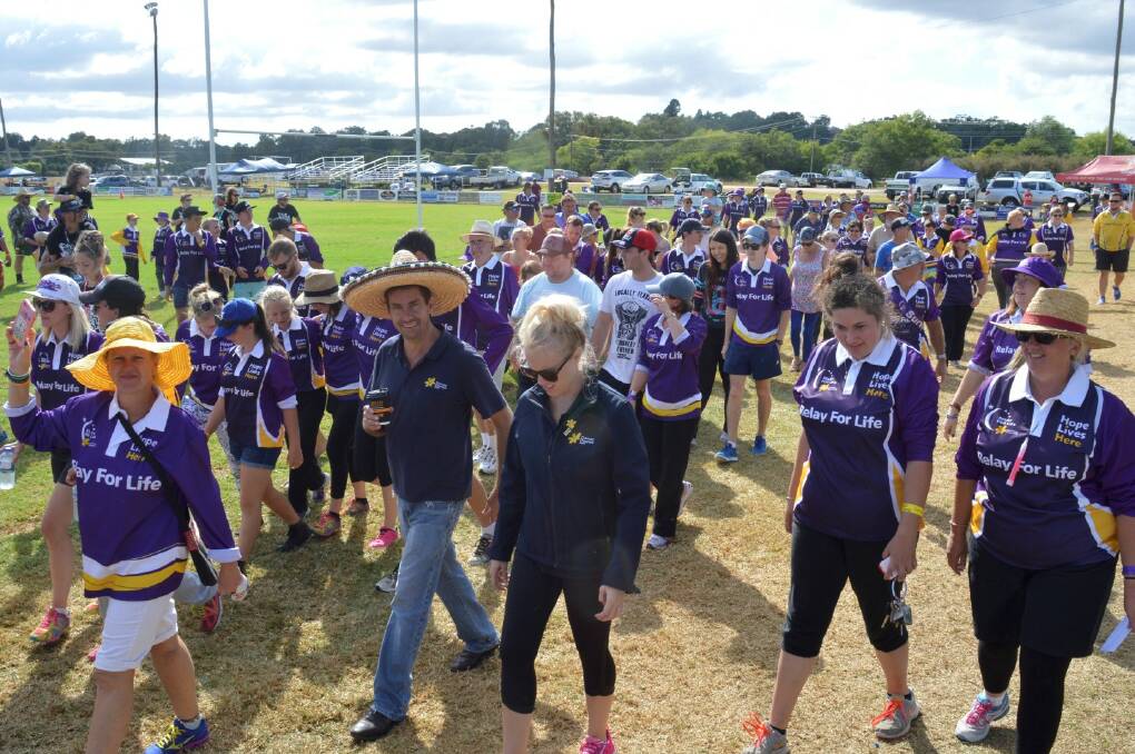 Hundreds of parcitpants raised close to $50,000 for the NSW Cancer Council in the 2016 Inverell Relay for Life.