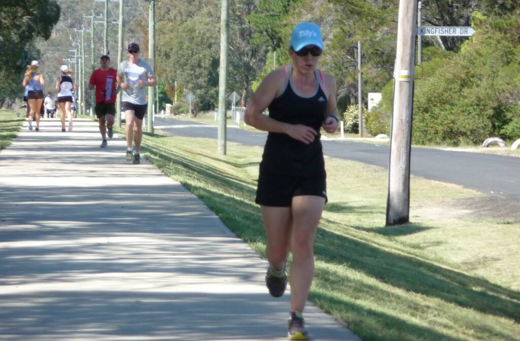 Barraba runner Angela Groll took out the 9.6k women's finish. She was the defending champ from 2013 and brought it back home.