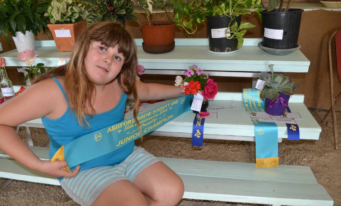 Alicia Julius won Junior champion in the Small Posy of Flowers category.
