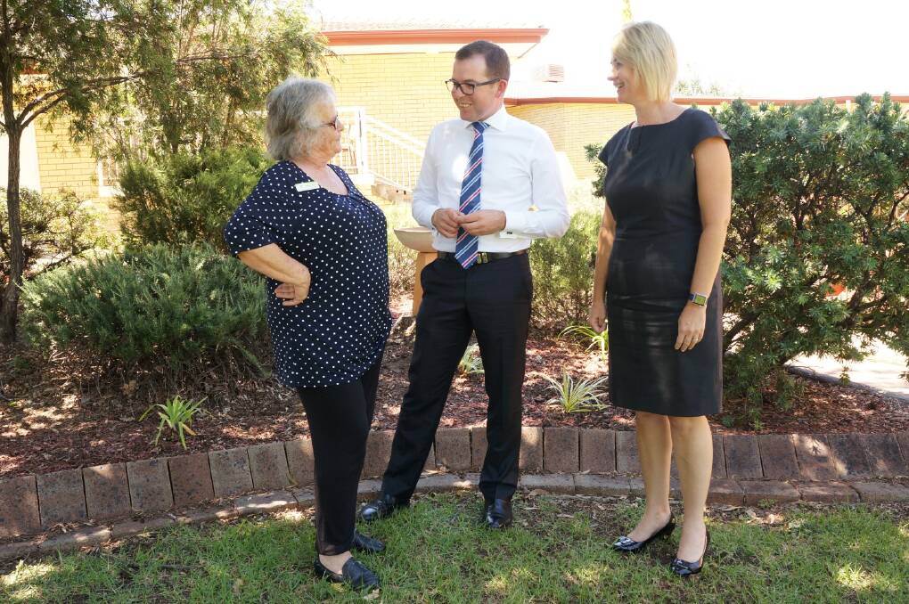 McLean Retirement Services manager Robyn Dixon, Norther Tablelands MP Adam Marshall and McLean Community Care manager Gail Ting.