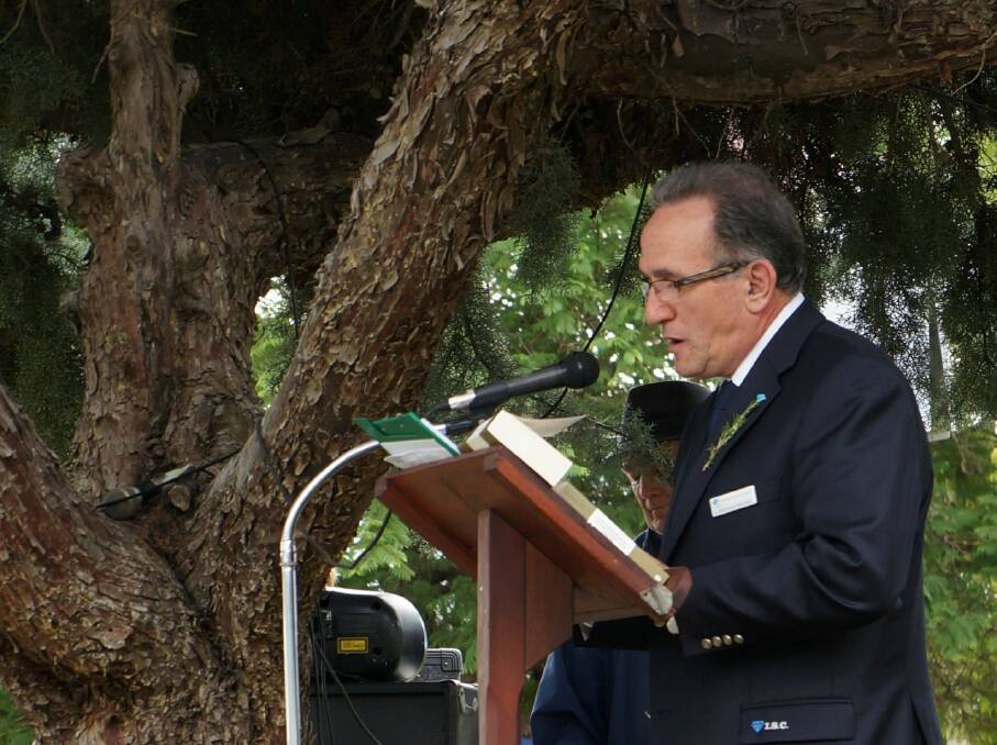 Inverell Shire councillor Anthony Michaels offered the Prayer of Commitment and Prayer for the Queen. Pic 46