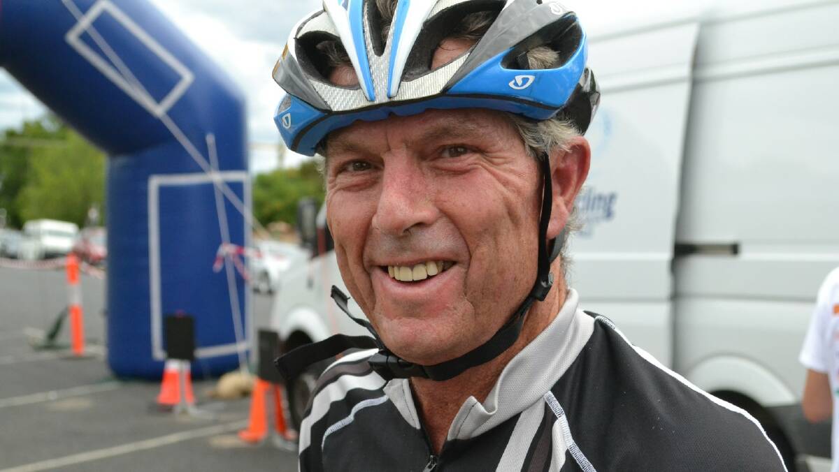 Bruce Wilks completed a 110 kilometre leg of the ride.