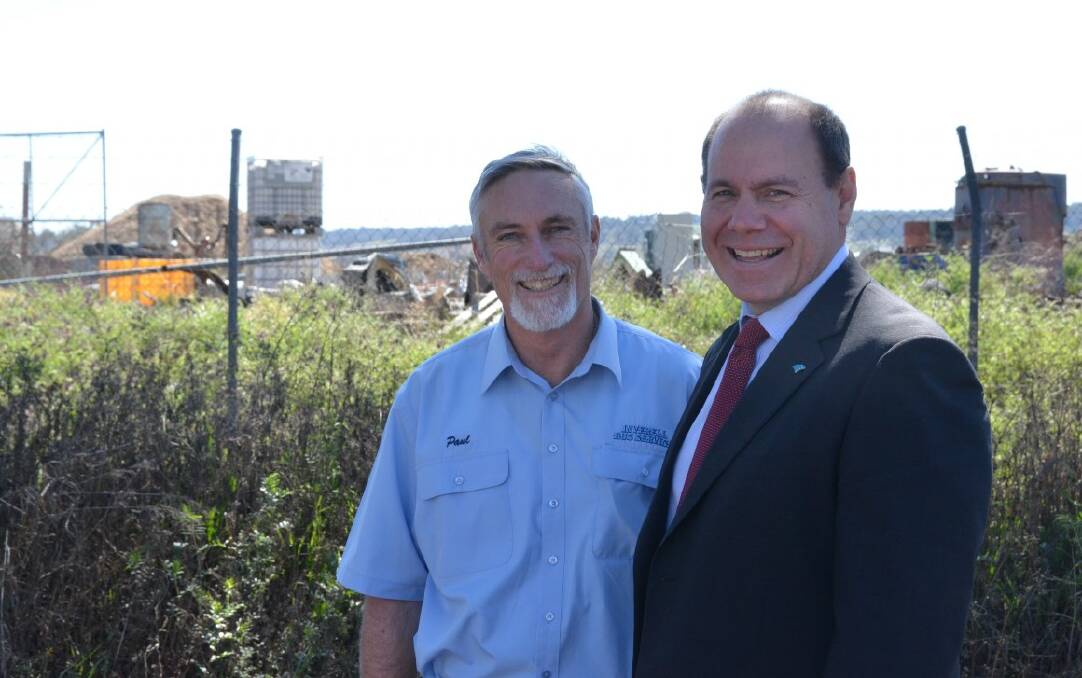 Inverell mayor Paul Harmon and council director corporate and economic services Ken Beddie