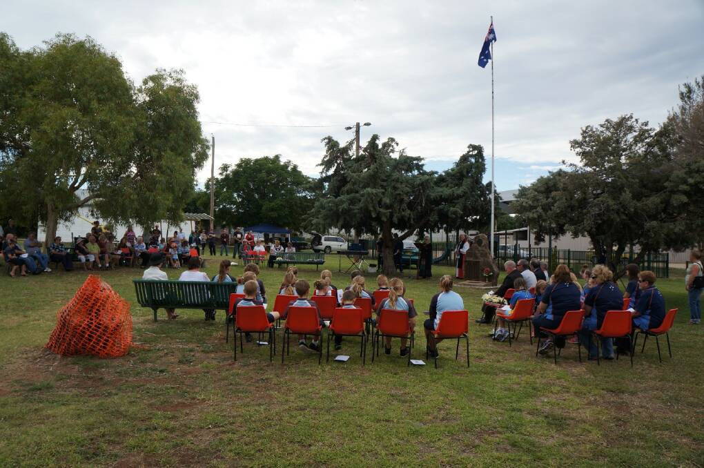 The gathering at Delungra for Anzac Day 2014. Pic 43