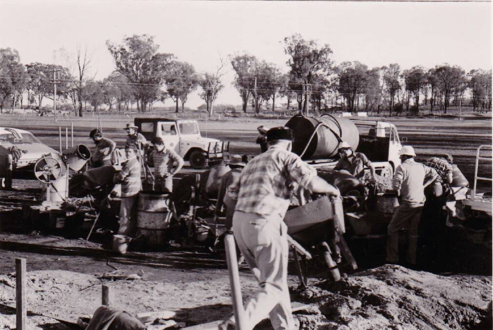 BEGINNINGS: Laying the foundation of the Bundarra Sports and Recreation Club in 1982. Photo courtesy of Wendy Cracknell
