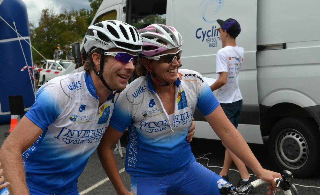Inverell couple Lee and Vanessa Alexander made the ride together.