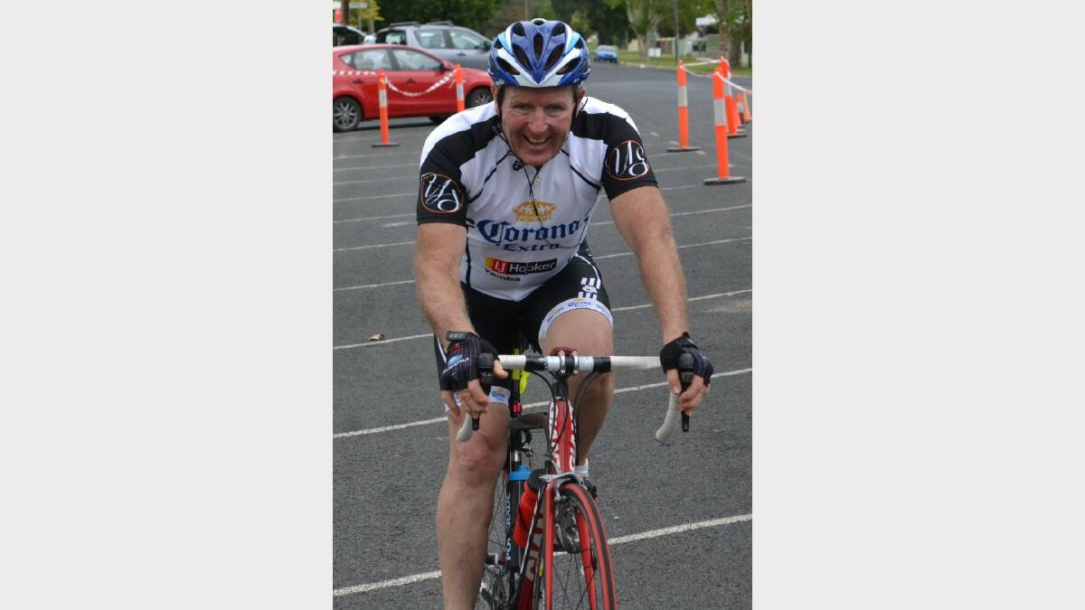 Glen McPhillips from Grafton happy to cross the finish line. 