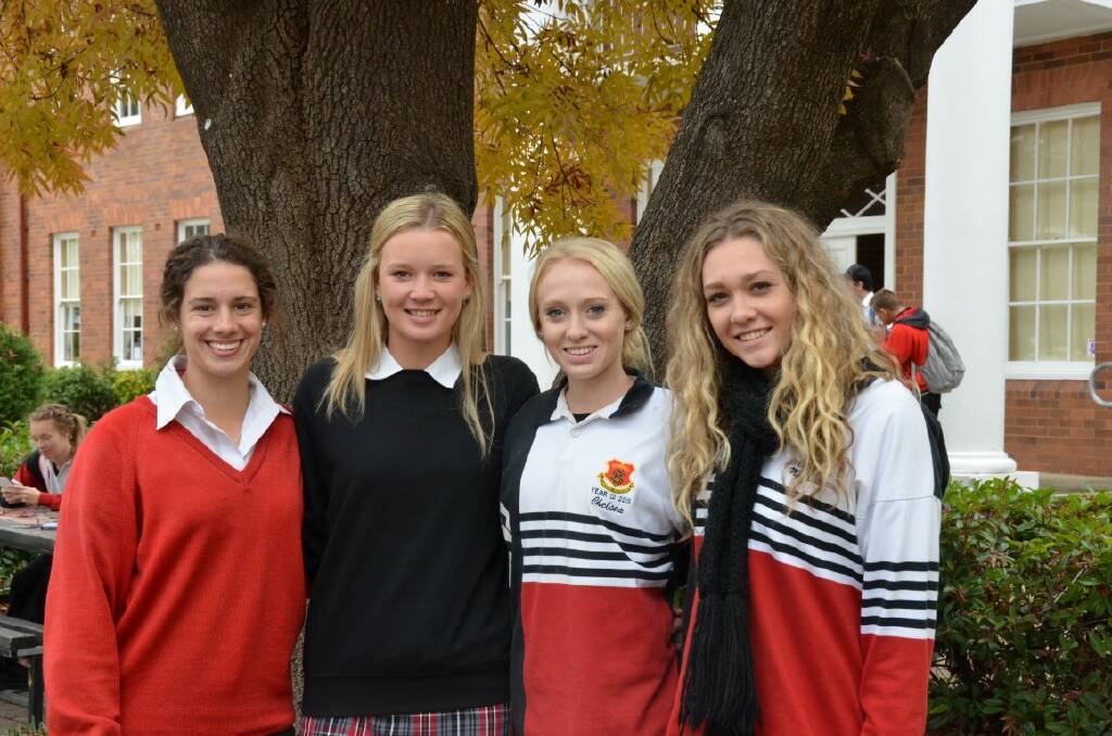 REPRESENTATIVES: Sarah Lennon, Ashlee Monkton, Chelsea Hindmarsh and Maddison Kennedy are off to the Combined High Schools Netball Carnival.
