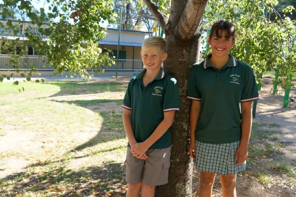 Inverell Zone Senior boy and girl champions were Gum Flat year 6 students Finley Butler and Chloe Taveira.