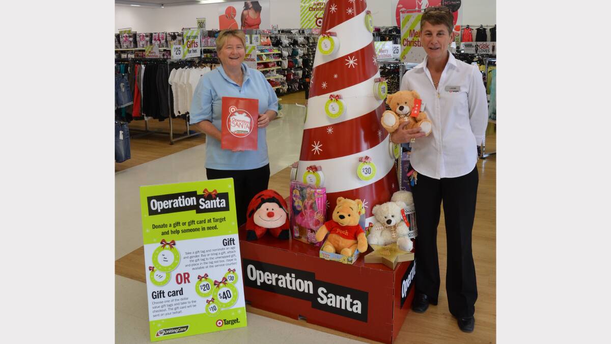 GIFT OF GIVING: Reverend Jean Bell of Inverell Uniting Church and Target Inverell store manager Louise Mayled with the tree.