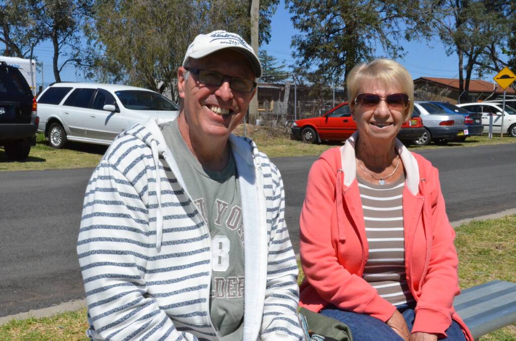 Graham and Sandra Richardson from Inverell came all week to watch their grandson play.