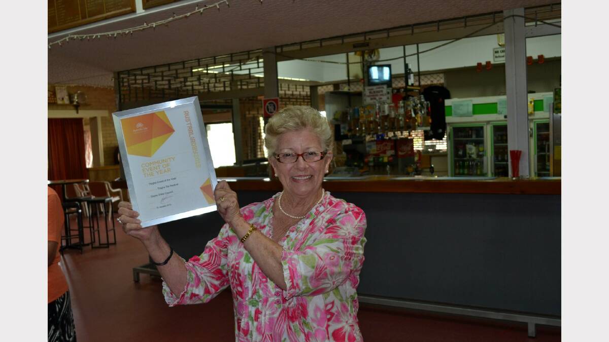 Colleen Graham received the award for Tingha Citizen of the Year at the 2013 Australia Day awards ceremony in Tingha.