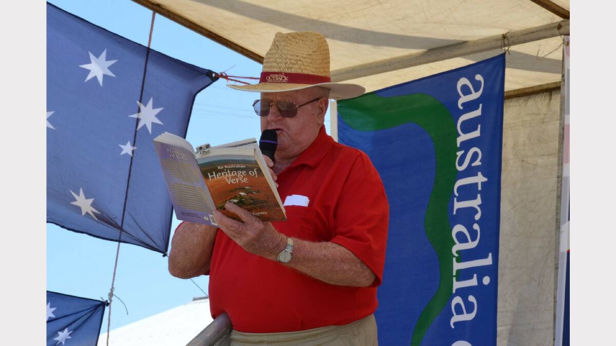 Delungra resident John Ponton entertained the crowd with some Australian poetry.