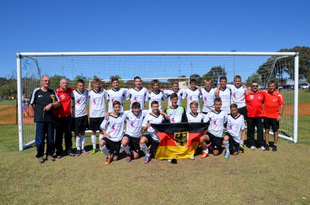 The German team won the final in the under 17s with their coaches and support.