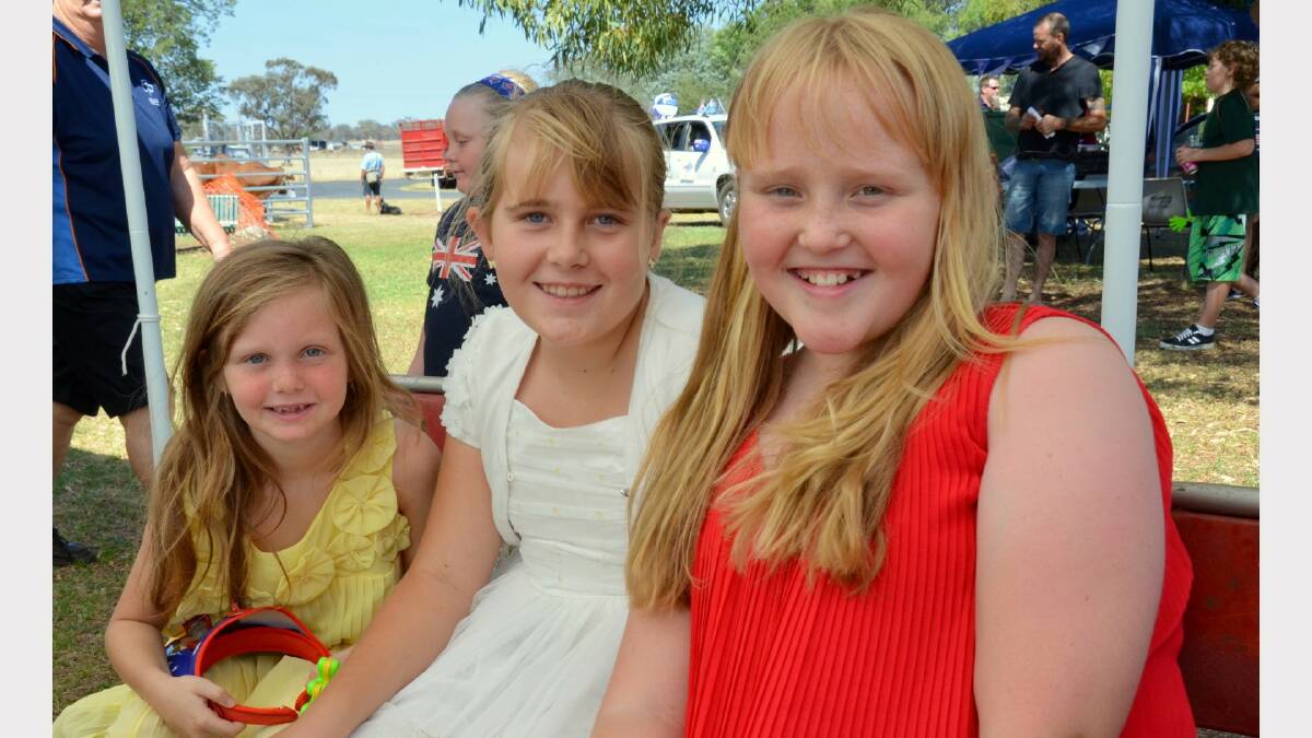Alicia Downey, Sara Croft and Emily Johnson were a pretty picture at the Delungra celebration.