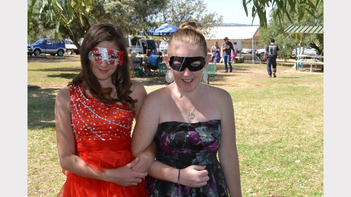 Delungra Girl Guides Breeze Melia and Tessa Stewart were frocked up and glamourous for the day.
