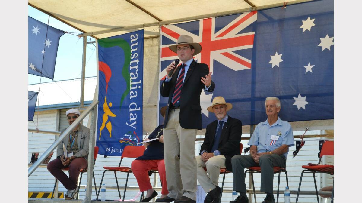 MP for Northern Tablelands Adam Marshall addressed the Delungra gathering.