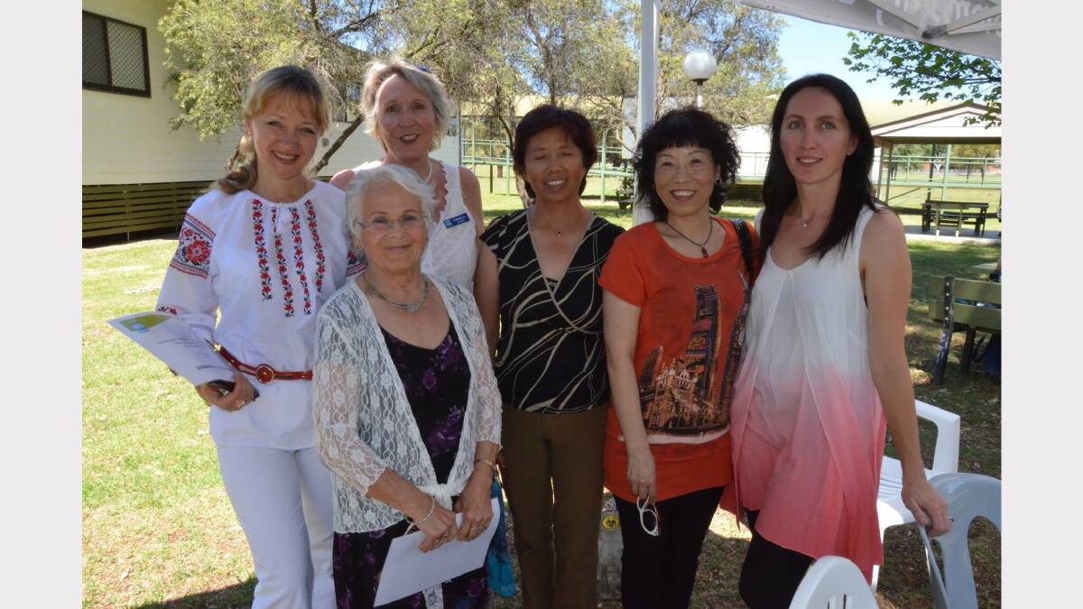 Oksana Palacio, Gabrielle Seveau, instructor Pam Johnson, Cathy Ralph, Ying Liang and Giedre Howard spent time studying, practicing English and mastering Aussie idioms.   