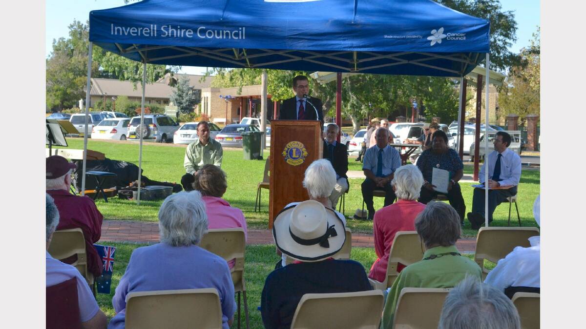 MP for Northern Tablelands Adam Marshall spoke at the Inverell gathering.
