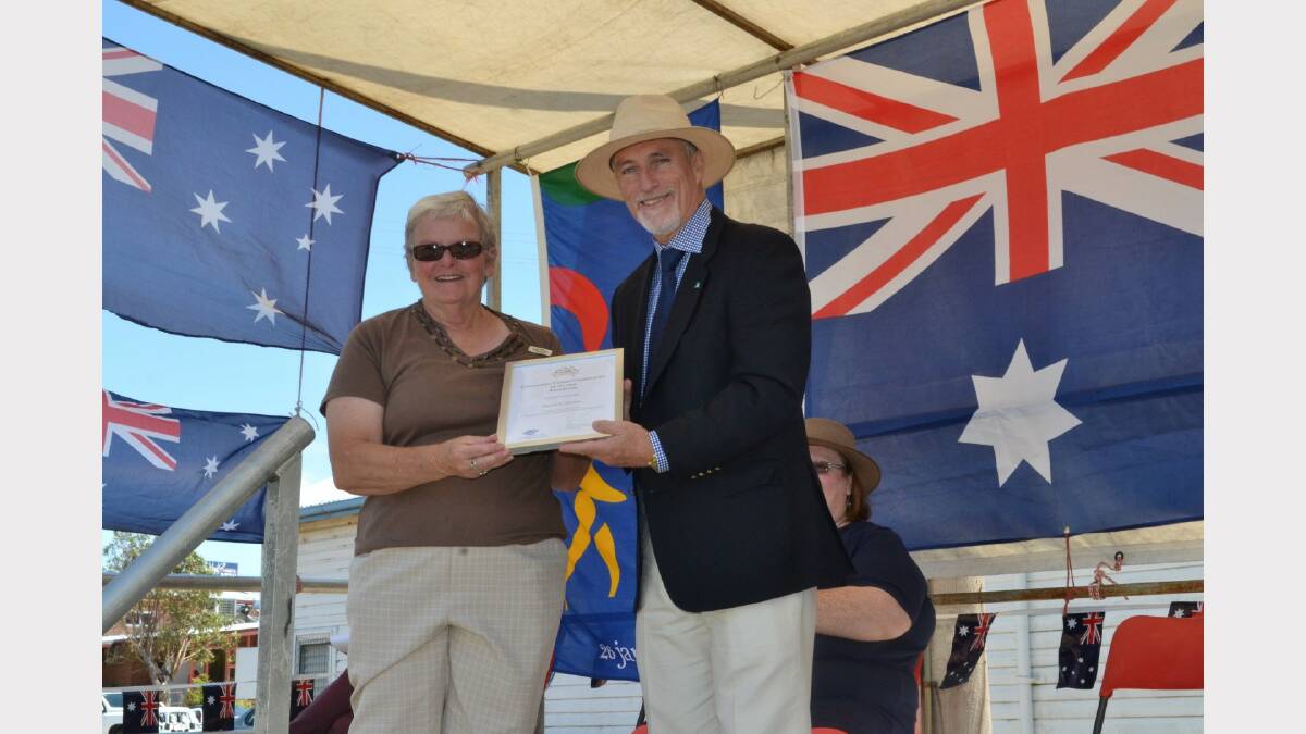Jean Kohen accepted the Delungra Community Group of the Year which was awarded to the Senior Citizens.