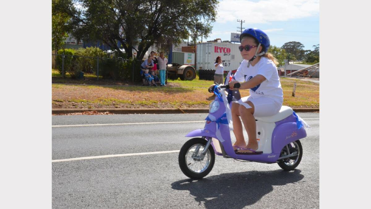 Chloe won the best decorated scooter in Delungra.