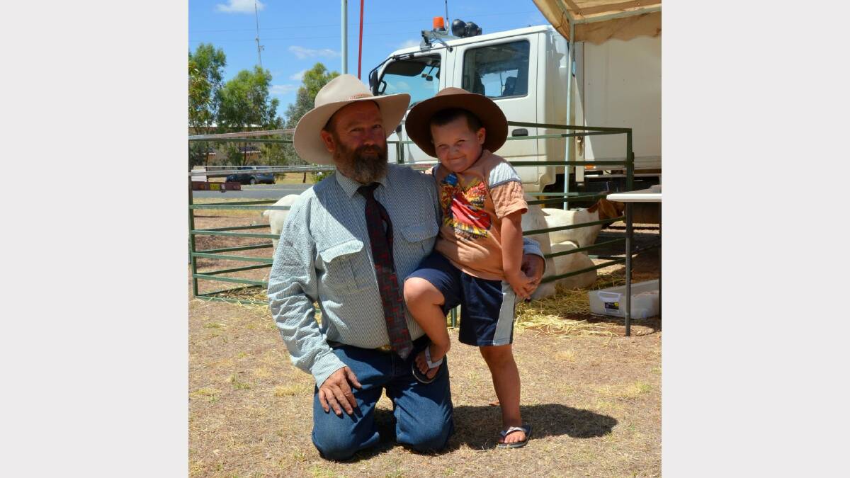 Delungra's Graeme Wright and his cherished son James.