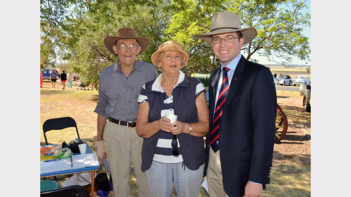 Margaret and John Lloyd with MP Adam Marshall. Margaret went to school with Adam's grandmother and her son attended school with Adam's father.