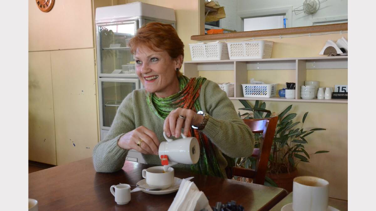 Larger than life, the redheaded Pauline Hanson landed in Inverell to campaign for local votes during the contentious 2013 Federal Election.
