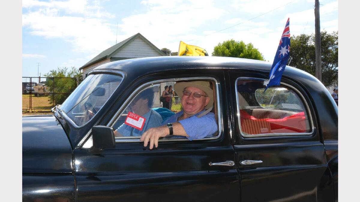 Harry and Ann McNaughton took their Rover out in the Delungra parade.