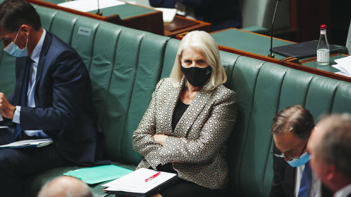 Home Affairs Minister Karen Andrews introduced the national security legislation amendment bill. Picture: Dion Georgopoulos