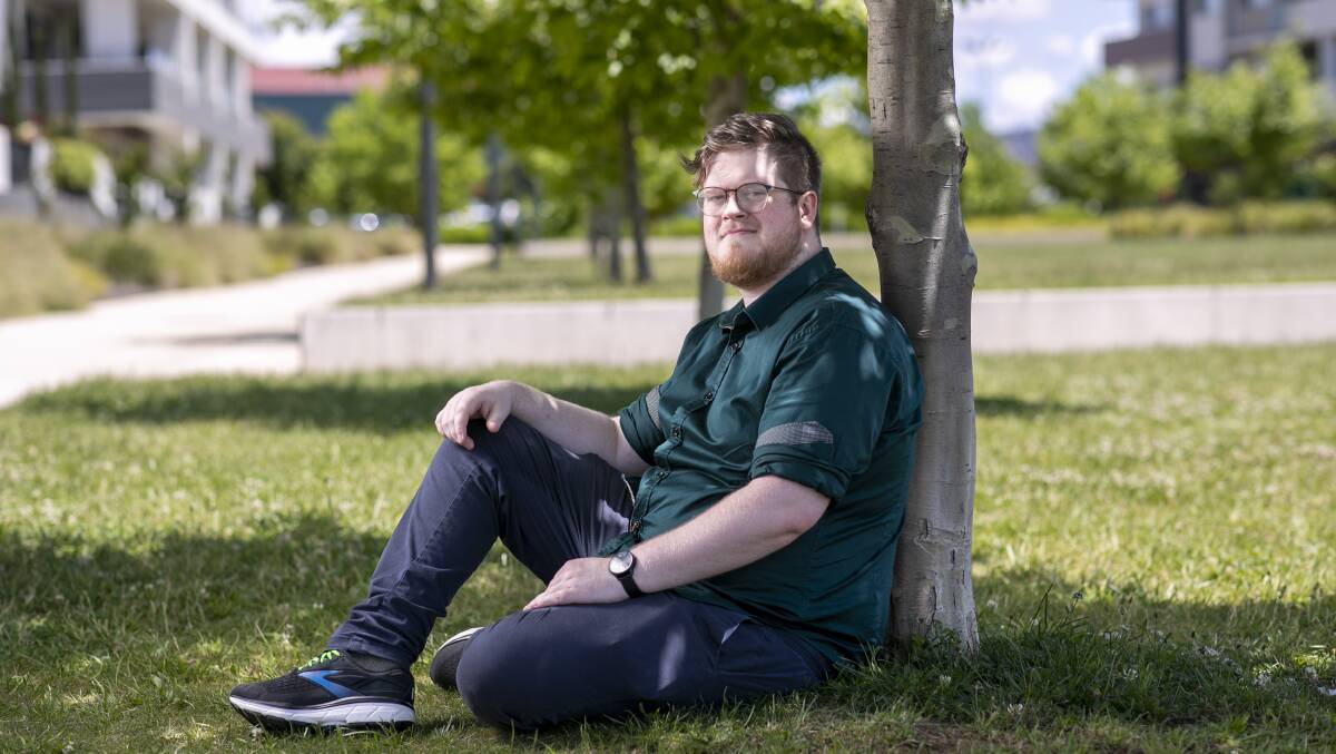 Canberra COVID survivor Cameron Melling wants young people to get vaccinated. Picture: Keegan Carroll