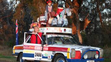 Moree's Lee Estens, with grandson Jack Estens Young, will partake in her 20th Variety Bash this month. Photo: Supplied