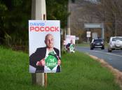 Already iconic - a controversial fake David Pocock corflute. Picture: Elesa Kurtz