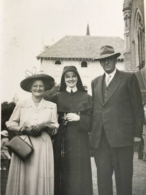 Sister Patricia Bartley with her parents Elsie and Ted Bartley