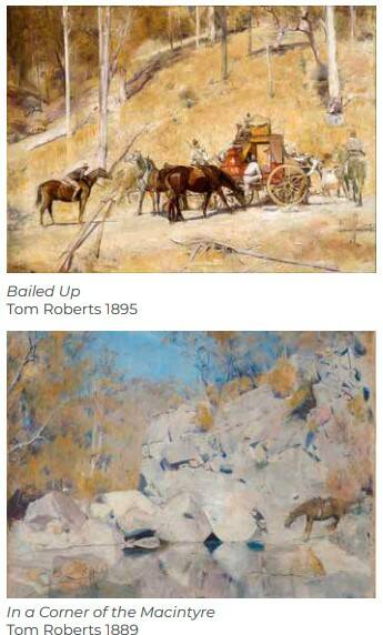 Two of the famous Tom Roberts paintings from Paradise Creek Station.