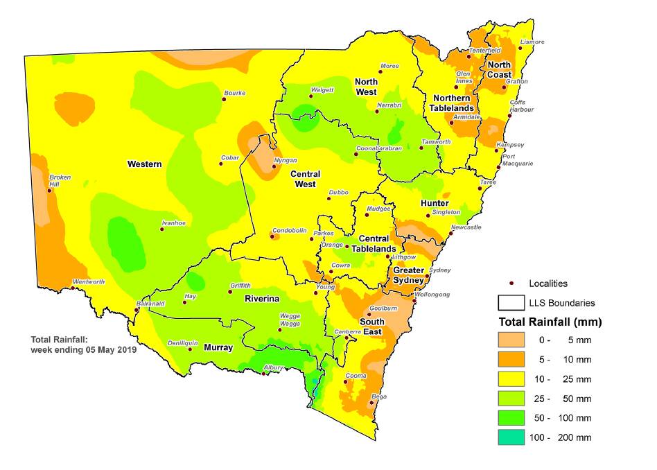 The latest NSW Combined Drought Indicator shows 98.6 per cent of the state is still in drought.