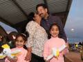 Priya and Nade Nadesalingam and their daughters Kopika and Tharnicaa are heading home to Biloela. Picture: AAP