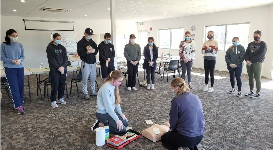 AIDING: 24 local youth gave up some school holiday time to earn their official First Aid qualifications. Photo: Inverell Shire Council