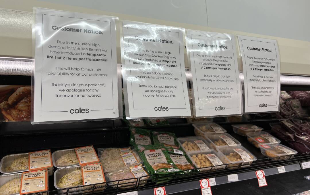 RULES: Coles has placed restrictions on the number of certain meat products customers can buy. Photo: Jacinta Dickins